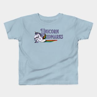 Unicorn Skidmarks Rainbow (Purple) Kids T-Shirt